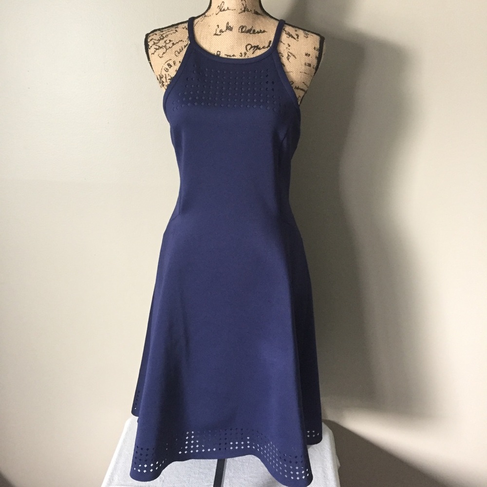 NWT Lilly Pulitzer Navy Aurelie Fit Flare Dress M - Picture 4 of 8